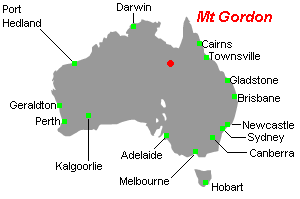 Mt Gordon（マウント・ゴードン）銅鉱山周辺地図