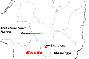 Murowa（ムロワ）ダイヤモンド鉱山周辺地図