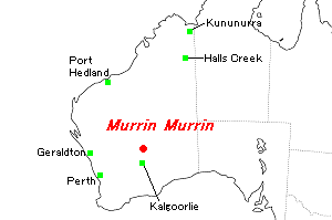Murrin Murrin（マリン・マリン）ニッケル・コバルト鉱山周辺地図