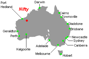 Nifty銅鉱山周辺地図