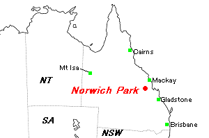 Norwich Park（ノーウィッチ・パーク）鉱山周辺地図