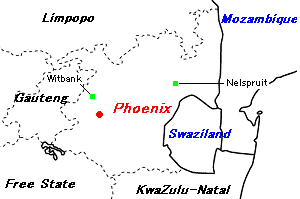 Phoenix（フェニックス）石炭鉱山周辺地図