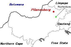 Pilanesberg PGMプロジェクト周辺地図