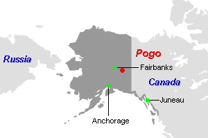 Pogo（ポゴ）金鉱山周辺地図