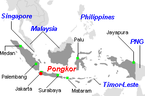 Pongkor金鉱山周辺地図
