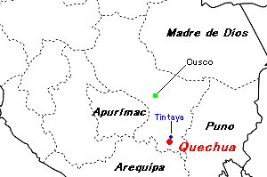 Quechua（ケチュア）銅プロジェクト周辺地図