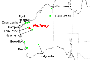 Railway鉄鉱石プロジェクト周辺地図