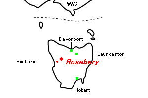 Rosebery（ローズベリー）鉱山周辺地図