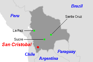 San Cristobal（サン・クリストバル）鉱山周辺地図
