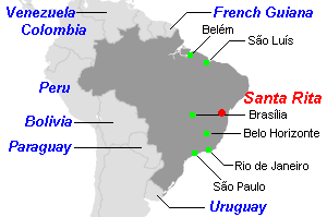 Santa Ritaニッケル鉱山周辺地図