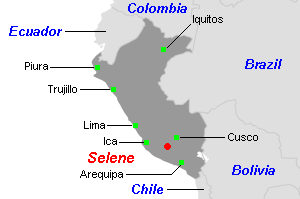 Selene銀・金鉱山周辺地図