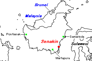 Senakin石炭鉱山周辺地図