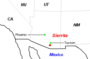 Sierrita（シエリッタ）鉱山周辺地図