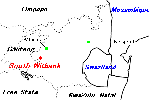 South Witbank（サウス・ウィットバンク）石炭鉱山周辺地図