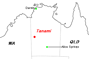Tanami金鉱山周辺地図
