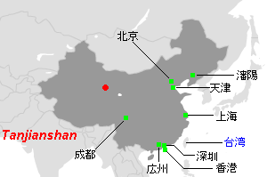Tanjianshan金鉱山周辺地図