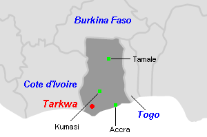 Tarkwa金鉱山周辺地図