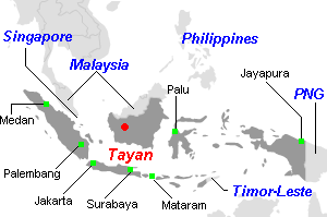 Tayanボーキサイト・アルミナプロジェクト鉱山周辺地図