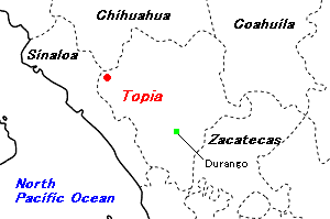 Topia銀鉱山周辺地図