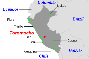 Toromocho銅プロジェクト周辺地図