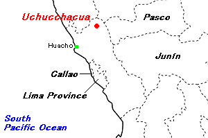 Uchucchacua銀鉱山周辺地図