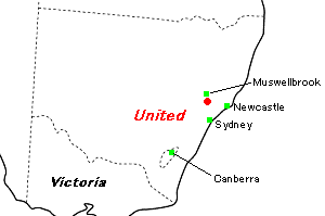 United（ユナイテッド）石炭鉱山周辺地図