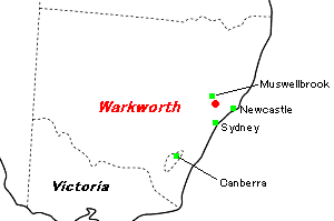 Warkworth鉱山周辺地図