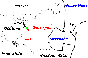 Waterpan石炭鉱山周辺地図