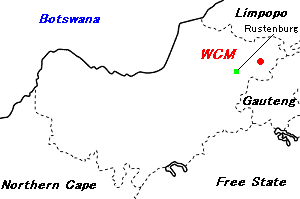 Western Chrome（ウエスタン・クロム）鉱山周辺地図