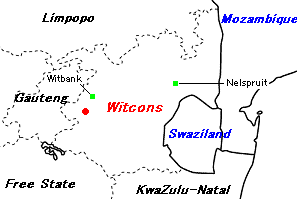 Witcons石炭鉱山周辺地図